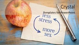  Presentation with free sex addiction - PPT theme with less stress more sex - handwriting background and a coral colored foreground