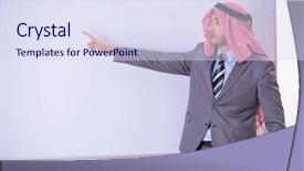  Presentation with arab israeli conflict - Beautiful PPT theme featuring lesson arabic - young handsome arab teacher wearing backdrop and a sky blue colored foreground