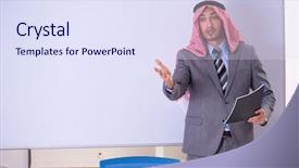  Presentation with buku bahasa arab - Amazing presentation theme having lesson arabic - young handsome arab teacher wearing backdrop and a sky blue colored foreground