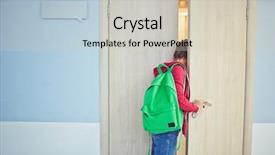  Presentation with teen - Cool new presentation theme with lesson looking into classroom backdrop and a soft green colored foreground