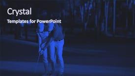  Presentation with golf course - Slide set having lesson on golf course duo background and a wine colored foreground