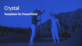  Presentation with golf course - Presentation design consisting of lesson on golf course duo background and a cobalt blue colored foreground