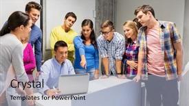  Presentation with high school students - PPT theme having lesson online - education high school technology background and a light blue colored foreground