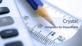  Presentation with calculator - Beautiful PPT theme featuring lesson plan - close-up of ruler calculator backdrop and a sky blue colored foreground