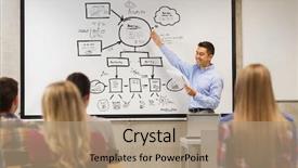  Presentation with students - Amazing presentation theme having lesson plan - education high school teaching strategy backdrop and a coral colored foreground