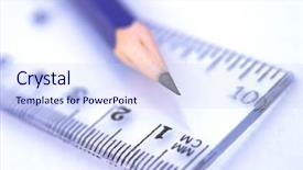  Presentation with blue flower bulb field - PPT theme having lesson plan - pencil and ruler shallow depth background and a sky blue colored foreground