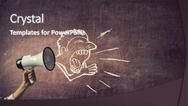  Presentation with media - Beautiful presentation design featuring lessons of oratory mixed media backdrop and a dark gray colored foreground