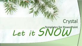  Presentation with happy birthday mama greeting card - PPT layouts consisting of let it snow greeting card background and a soft green colored foreground