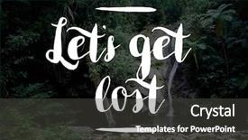  Presentation with inspiration - Audience pleasing slides consisting of let-s-get-lost-inspiration backdrop and a dark gray colored foreground