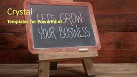  Presentation with rustic blackboard - Theme having let-s-grow-your-business background and a tawny brown colored foreground