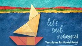  Presentation with inspirational - Presentation theme having let-s-sail-away-inspirational background and a ocean colored foreground