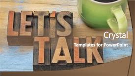  Presentation with talk - Slides consisting of let us talk invitation - text background and a coral colored foreground