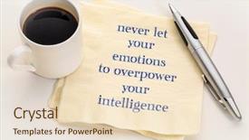  Presentation with emotions - PPT theme with let your emotions to overpower background and a lemonade colored foreground