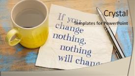  Presentation with motivational - Audience pleasing presentation theme consisting of letra de cambio - if you change nothing motivational backdrop and a soft green colored foreground