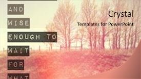  Presentation with wait - Cool new presentation theme with inspirational typographic quote - be strong backdrop and a lemonade colored foreground