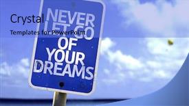  Presentation with dreams - Slides with letting go lets go - never let go of your background and a light blue colored foreground