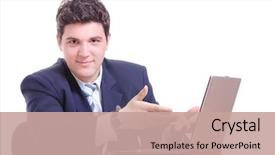  Presentation with laptop - Beautiful theme featuring let s make a deal backdrop and a coral colored foreground