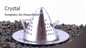  Presentation with tea plant - Presentation with let's make tea - green tea background and a  colored foreground