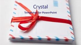  Presentation with valentine - Slide deck with mail letter - envelopes for valentine's day background and a sky blue colored foreground