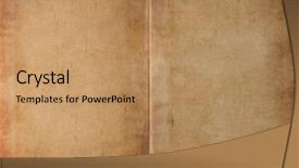  Presentation with ancient book - Presentation consisting of unfolded old ancient book cover background and a coral colored foreground