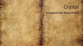  Presentation with ancient book - Presentation design having unfolded old ancient book cover background and a yellow colored foreground