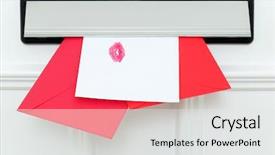  Presentation with valentine - Presentation having mail letter - valentine's cards coming background and a white colored foreground