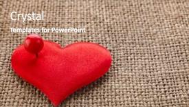  Presentation with needle heart - Audience pleasing PPT theme consisting of full heart made with office material pins and clips backdrop and a lemonade colored foreground.