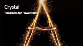  Presentation with letter - Audience pleasing PPT theme consisting of letter a sparklers on black background backdrop and a black colored foreground