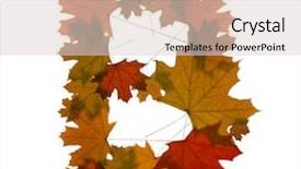  Presentation with maple - Cool new presentation theme with red autumn maple leaves backdrop and a lemonade colored foreground