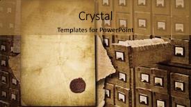  Presentation with old letter - Audience pleasing slides consisting of letter box - old documents heap over archive backdrop and a gold colored foreground