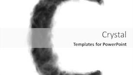  Presentation with letter - Amazing PPT theme having letter-c-made-from-black backdrop and a white colored foreground