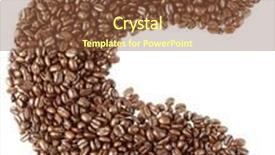  Presentation with coffee beans - Colorful slide set enhanced with letter c made up of coffee beans on plain background backdrop and a tawny brown colored foreground