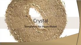  Presentation with linen - PPT layouts consisting of letter clipped from linen fabric background and a coral colored foreground