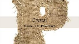  Presentation with linen - Audience pleasing theme consisting of letter clipped from linen fabric backdrop and a coral colored foreground