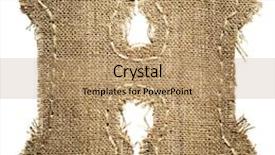  Presentation with linen - Beautiful theme featuring letter clipped from linen fabric backdrop and a coral colored foreground