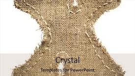  Presentation with linen - Colorful slide deck enhanced with letter clipped from linen fabric backdrop and a coral colored foreground