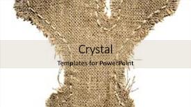  Presentation with linen - Audience pleasing slide deck consisting of letter clipped from linen fabric backdrop and a coral colored foreground