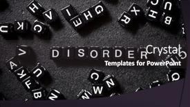  Presentation with letter - Slide deck with letter-cubes-on-a-black background and a dark gray colored foreground