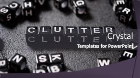  Presentation with letter - PPT theme consisting of letter-cubes-on-a-black background and a dark gray colored foreground