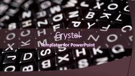  Presentation with letter - Cool new presentation theme with letter-cubes-on-a-table backdrop and a tawny brown colored foreground