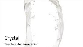  Presentation with milk splash - Cool new slide deck with letter d made of milk splash isolated on white background backdrop and a white colored foreground