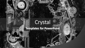  Presentation with old letter - Colorful slide set enhanced with letter d made up from old electronic parts backdrop and a dark gray colored foreground