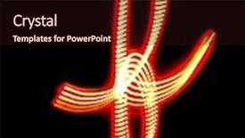  Presentation with black light - Colorful PPT theme enhanced with letter f made of light effect on black background backdrop and a wine colored foreground