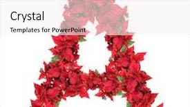  Presentation with christmas red - Cool new presentation theme with letter from red christmas flowers backdrop and a white colored foreground