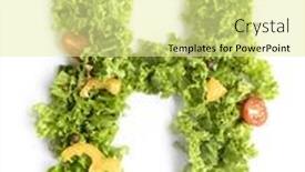  Presentation with food quality - Slide deck consisting of letter-h-made-of-fresh background and a blonde colored foreground