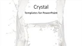  Presentation with milk splash - PPT theme with letter h made of milk splash isolated on white background background and a white colored foreground