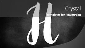  Presentation with letter - Cool new PPT theme with letter-h-written-on-blackboard backdrop and a  colored foreground