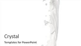  Presentation with milk splash - Audience pleasing PPT theme consisting of letter j made of milk splash isolated on white background backdrop and a white colored foreground