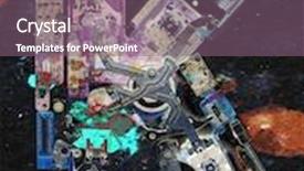  Presentation with old letter - Amazing theme having letter k made up from old electronic parts backdrop and a violet colored foreground