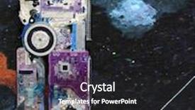  Presentation with old letter - Slide deck enhanced with letter l made up from old electronic parts background and a dark gray colored foreground